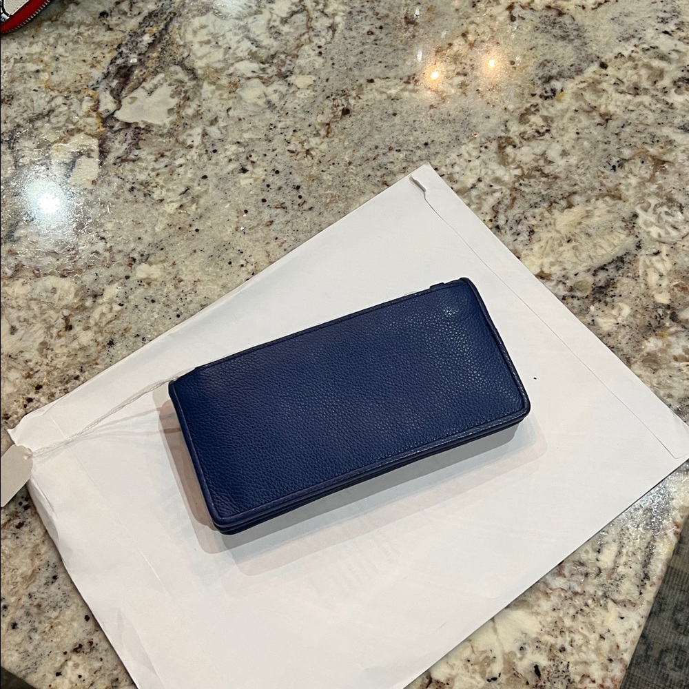 Brighton Navy Embossed Love Wallet - Picture 6 of 6